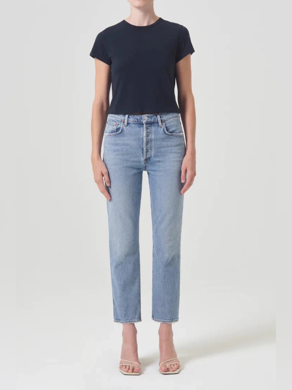Agolde Riley High Rise Cropped Jeans - Picture 4 of 14